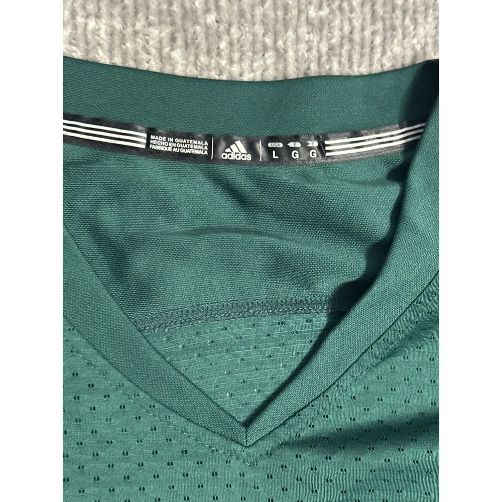 Vintage Notre Dame Adidas Football Jersey Mens L Green Y2K #5 Irish